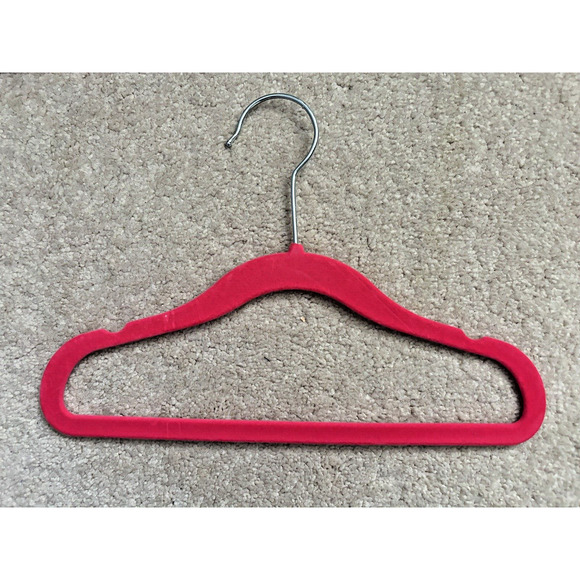 3 ONLY Hangers 11" Children's Pink Slim-Line Hangers + One Pink Plastic hangar - Picture 3 of 8